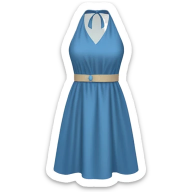 shor blue halterneck dress sticker