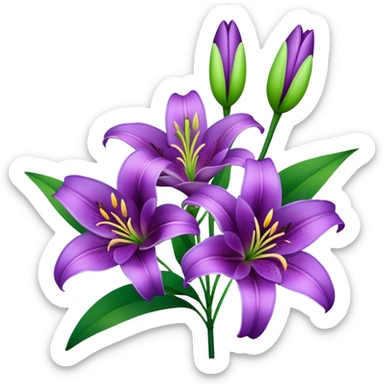 purple lilies sticker