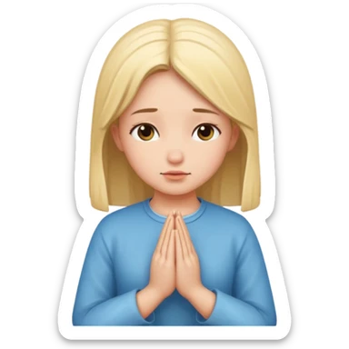 Prière chrétien fille sticker
