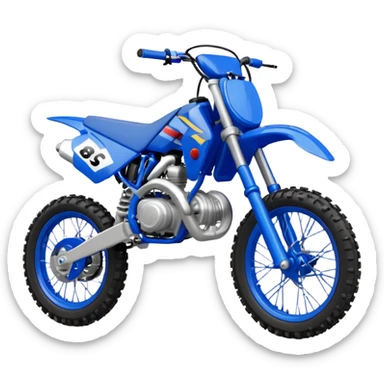 Blue dirt bike 85cc sticker