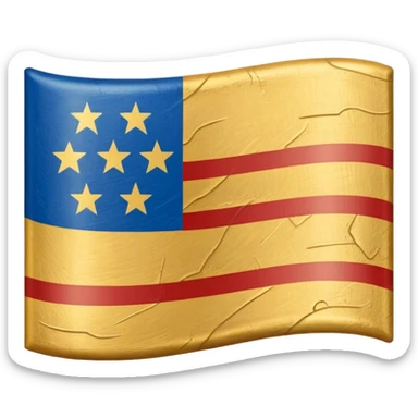 Make a golden and blue colour of flag and add a Trenches word in middle , makes like a country flag and made shiby sticker