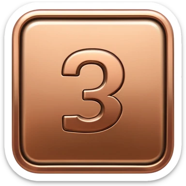 Make the paid subscription icon square, bronze, and number 1. sticker