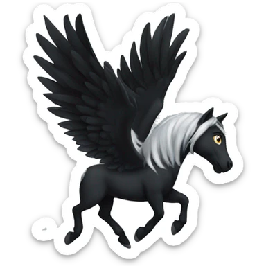 Black Pegaso sticker