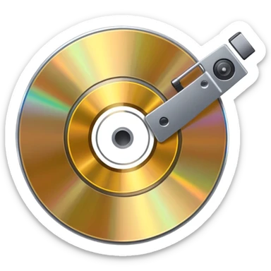 A cd getting thrown like a frisbee sticker