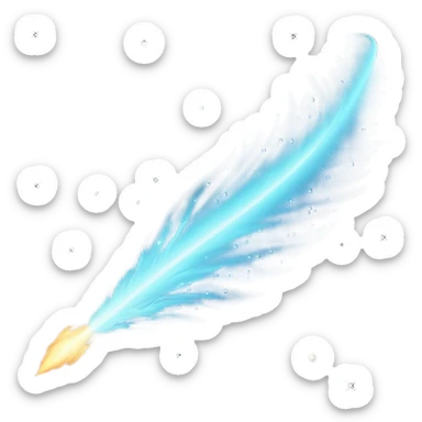  Cinematic Realistic Comet – A breathtaking image of a comet traveling through the cosmos, its icy nucleus releasing a brilliant, sweeping tail of glowing gas and dust. The light of distant stars refracts through the trail, creating a mesmerizing cosmic display. sticker