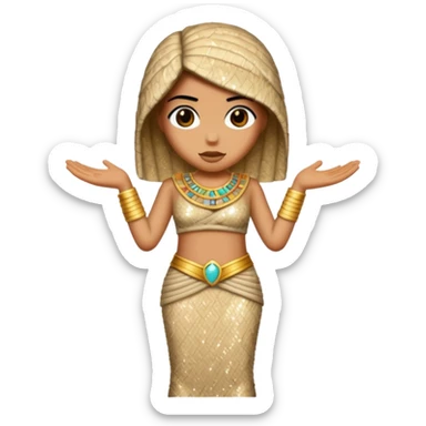 The Mummy from Universal Monsters with beige sequin outfit  sticker