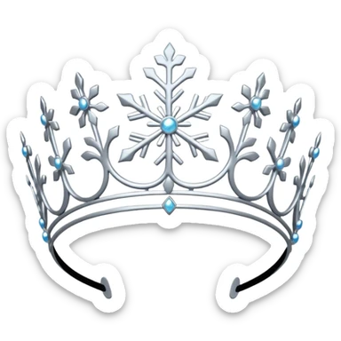 Snowflake tiara sticker
