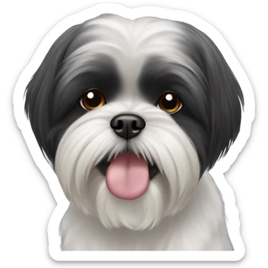 Black shih tzu maltese with an overbite  sticker