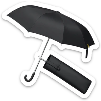 black folding umbrella sticker