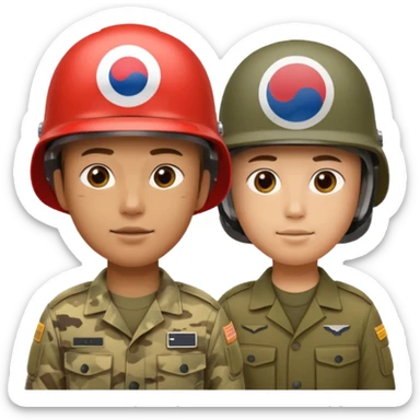 United states + South korea sticker