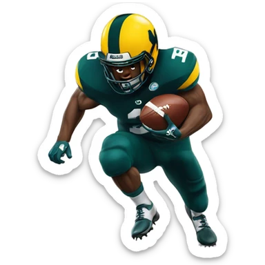 Ohios state football player stomping on wolverine  sticker