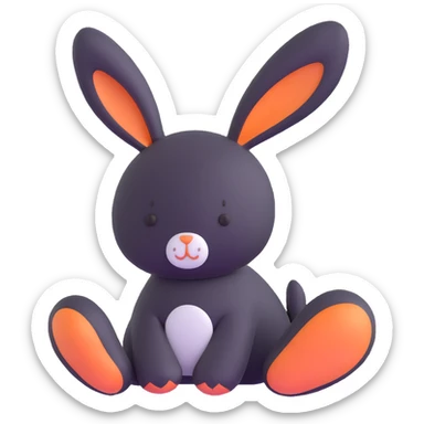 stuffed jellycat bunny sticker