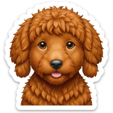 red goldendoodle sticker