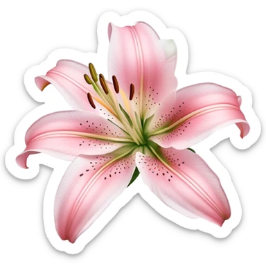 light pink lilium sticker