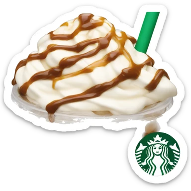 starbucks frappe with caramel drizzle   sticker