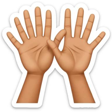 positive attitude hands sticker
