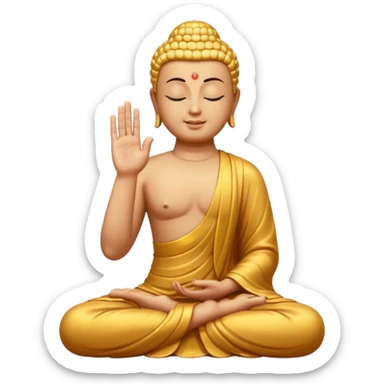 Buddha makes a namaste  sticker