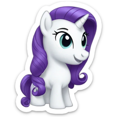 Rarity from my little pony sticker