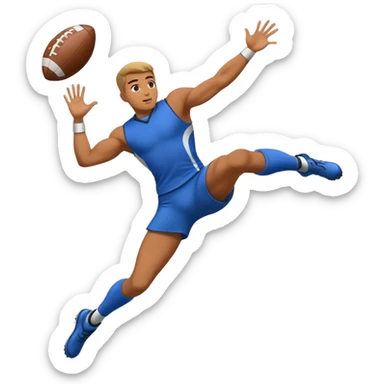 Football player hurdle backwards over an opponent  sticker