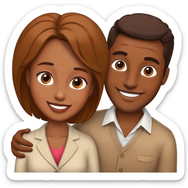 charismatic man meeting a woman. happy man sticker