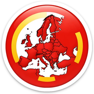 Europe map point  sticker