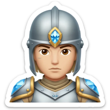 crystal-armored warrior sticker
