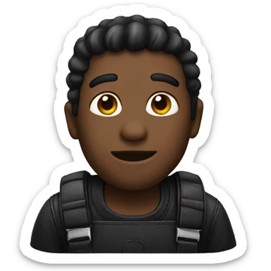 A black rib  sticker