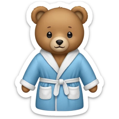 teddy bear bathrobe sticker