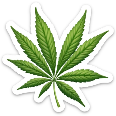 apple weed strain with a cannabis leaf accent sticker
