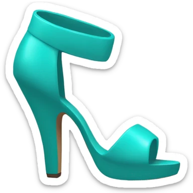 turquoise heel sticker