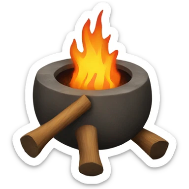 Embers on a fire pit sticker