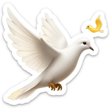 White dove in golden light  sticker