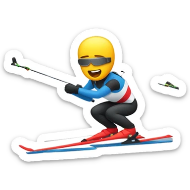 a person practicing Biathlon sticker