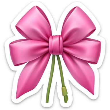 Pink tulips with a bow sticker
