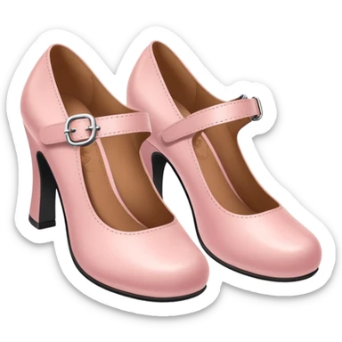 Soft pink Mary Jane shoes sticker