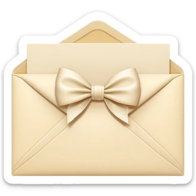 Light cream color The envelope of the romantic  Letter sticker