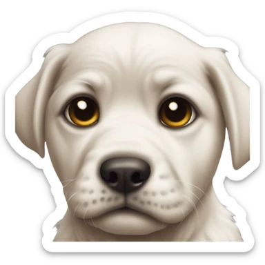 sad puppy eyes emoji but blowing a kiss sticker