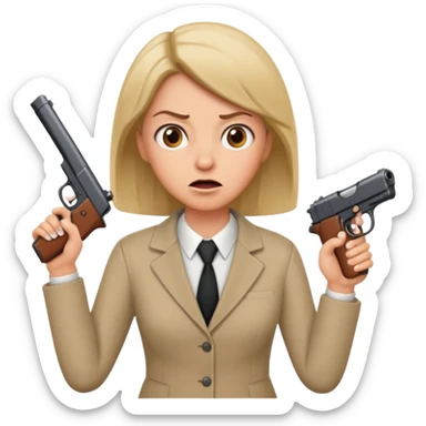 A gun pointed towards a classroom in a school more specifically at the teacher sticker