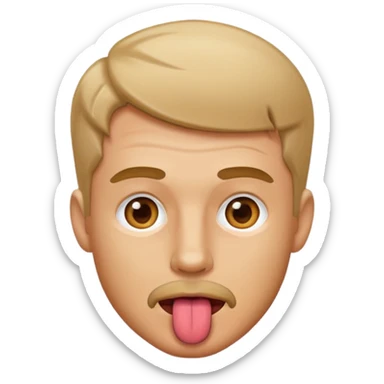 A white man licking a womans inbetween her legs sticker