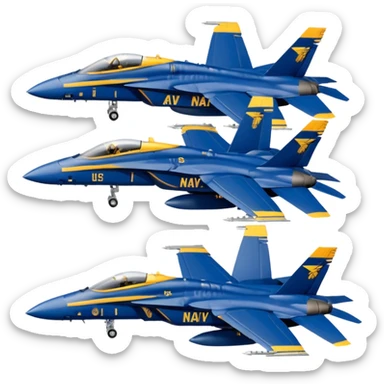 four US Navy Blue Angels f/a-18s sticker