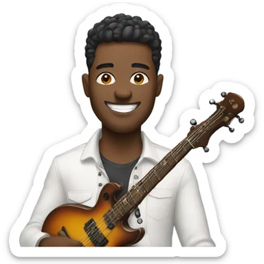 Happy musician sticker