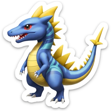 Garchomp-Ampharos-Sharpedo-Sceptile-fusion sticker