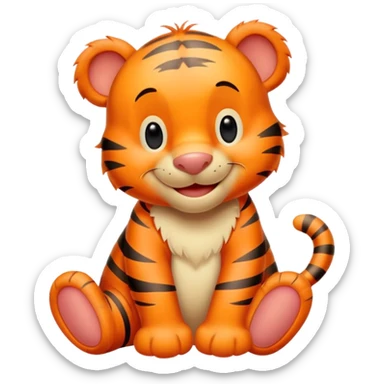 classic Tigger from Winnie the Pooh, cheerful and energetic sticker