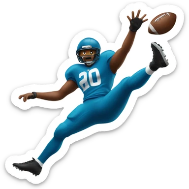 Football player spiking football sticker