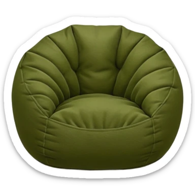 Dark olive green beanbag chair sticker