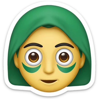 Bursaspor timsağlı bir dikkat çekici emoji beyaz yeşil sticker