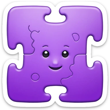 purple puzzel piece autism symbol sticker