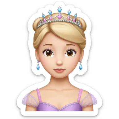 ballet bun princes straight pose sticker