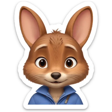 Judy Hopps (rabbit, without cap) from the Zootopia Disney movie sticker