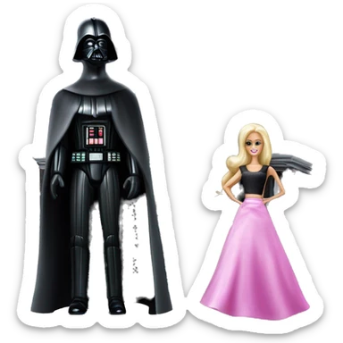 Darth Vader and Barbie’s very dusty old disturbing disgusting ghostly haunted horror dream house mansion  sticker